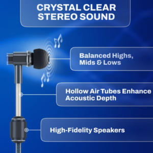 DefenderShield™ EMF Radiation-Free Earbuds Air Tube Stereo Headphones