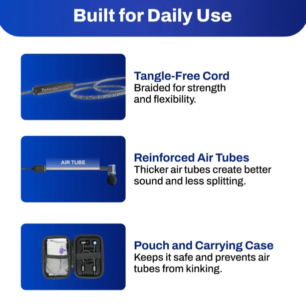 DefenderShield™ EMF Radiation-Free Earbuds Air Tube Stereo Headphones - Image 3